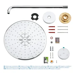 Grohe Rainshower SmartConnect 310 Shower Head & Arm With Wireless Remote -Bathroom Supply Shop 26640000 d2n