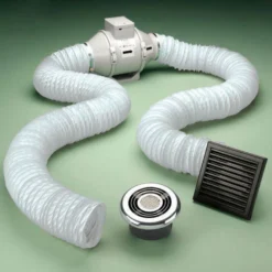 HIB Cyclone White Wet Room Inline Fan With LED Lights - Cool White -Bathroom Supply Shop 32600 d2 3