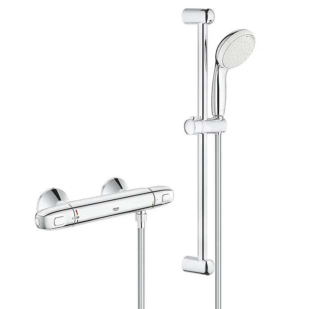 Grohe Grohtherm 1000 Thermostatic Shower Mixer Tap 1/2" With Shower Set 2 Grohe Grohtherm 1000 Thermostatic Shower Mixer Tap 1/2" With Shower Set - Image 2
