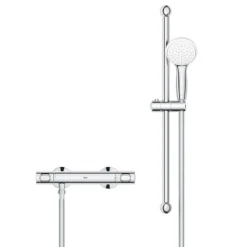 Grohe Precision Flow Thermostatic Shower Mixer 1/2" With Shower Set For Low Pressure -Bathroom Supply Shop 34807000 d1