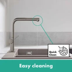 Hansgrohe Talis M54 270 Single Lever Kitchen Mixer With Pull Out Spray - Stainless Steel 10 Hansgrohe Talis M54 270 Single Lever Kitchen Mixer With Pull Out Spray - Stainless Steel -Bathroom Supply Shop 72808800 d3