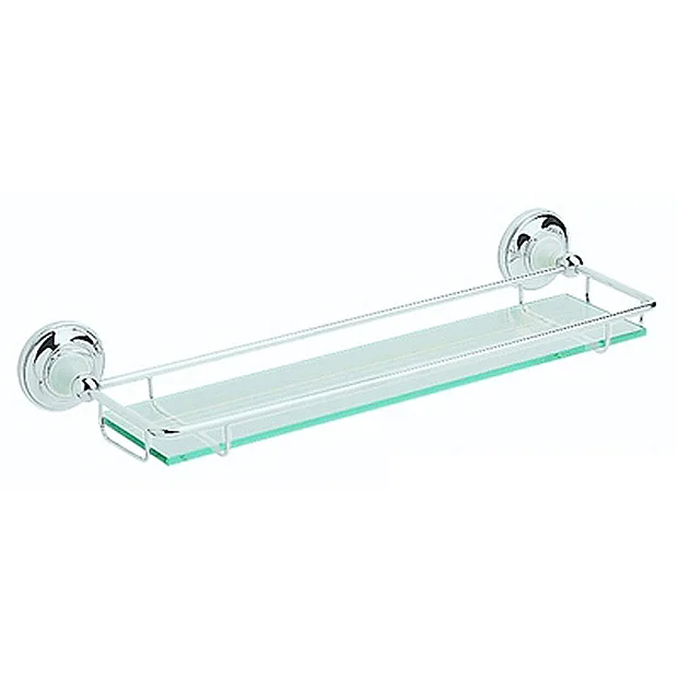 Heritage - Clifton Glass Gallery Shelf - Chrome 1 Heritage - Clifton Glass Gallery Shelf - Chrome