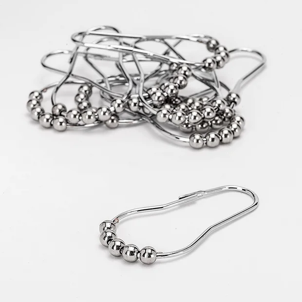 Croydex 12 Chrome Ball Shower Curtain Rings 4 Croydex 12 Chrome Ball Shower Curtain Rings - Image 4