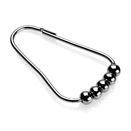 Croydex 12 Chrome Ball Shower Curtain Rings 2 Croydex 12 Chrome Ball Shower Curtain Rings - Image 2
