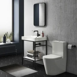 Arezzo BTW Close Coupled Toilet + Soft Close Seat -Bathroom Supply Shop arzbtwcc d4
