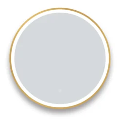 Arezzo Brushed Brass 700mm Round LED Illuminated Anti-Fog Bathroom Mirror 8 Arezzo Brushed Brass 700mm Round LED Illuminated Anti-Fog Bathroom Mirror -Bathroom Supply Shop arzim09bb d2