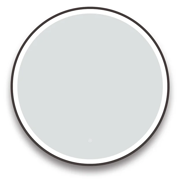 Arezzo Matt Black 800mm Round LED Illuminated Anti-Fog Bathroom Mirror 3 Arezzo Matt Black 800mm Round LED Illuminated Anti-Fog Bathroom Mirror - Image 3
