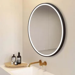 Arezzo Matt Black 800mm Round LED Illuminated Anti-Fog Bathroom Mirror 7 Arezzo Matt Black 800mm Round LED Illuminated Anti-Fog Bathroom Mirror -Bathroom Supply Shop arzim10mb d2