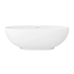 Arezzo 1690 X 800 Matt White Solid Stone Curved Double Ended Bath -Bathroom Supply Shop az17sba n d3