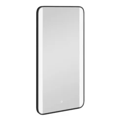 Arezzo Matt Black 600 X 1200mm Rectangular LED Illuminated Anti-Fog Bathroom Mirror -Bathroom Supply Shop az2212mb nd2