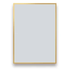 Arezzo Brushed Brass Square Edge 700 X 500 Mirror -Bathroom Supply Shop az57bb d1d