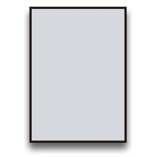 Arezzo Matt Black Square Edge 700 X 500 Mirror 3 Arezzo Matt Black Square Edge 700 X 500 Mirror - Image 3