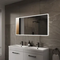 Arezzo 1200 X 600mm LED Illuminated Bathroom Mirror With Shaver Socket & Anti-Fog -Bathroom Supply Shop az6270mb d1 1