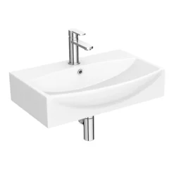 Arezzo 600 X 400 Modern Wall Mounted / Counter Top 1TH Basin -Bathroom Supply Shop az814d n d1