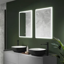 Arezzo 500 X 700mm Recessed LED Illuminated Bathroom Mirror Cabinet With Shaver Socket & Anti-Fog 6 Arezzo 500 X 700mm Recessed LED Illuminated Bathroom Mirror Cabinet With Shaver Socket & Anti-Fog -Bathroom Supply Shop az8920mb d1