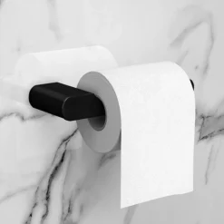 Arezzo Matt Black Toilet Roll Holder -Bathroom Supply Shop azb165tr d1