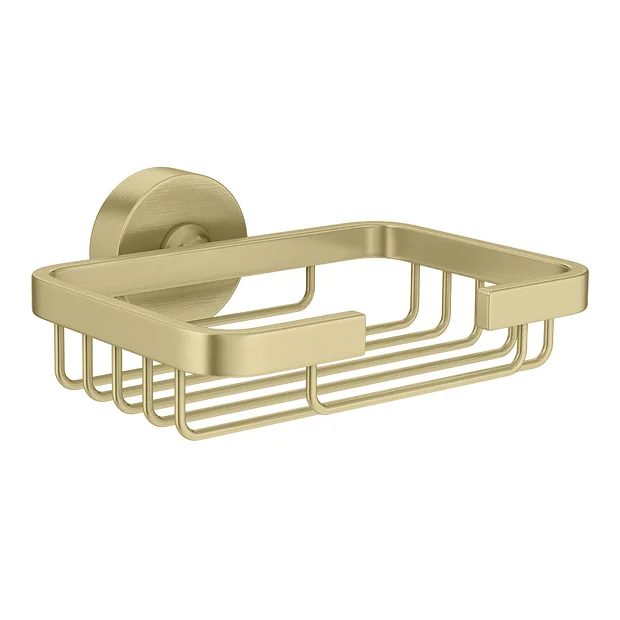 Arezzo Brushed Brass Soap Basket 1 Arezzo Brushed Brass Soap Basket