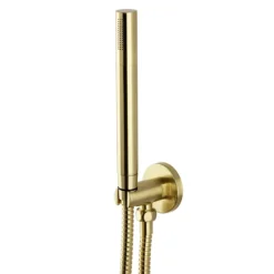 Arezzo Brushed Brass Round Thermostatic Shower Pack With Wall Mounted Head + Handset -Bathroom Supply Shop azbbspk4 d4