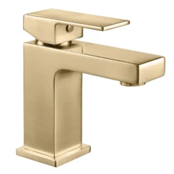 Arezzo Square Brushed Brass Mono Basin Mixer Tap