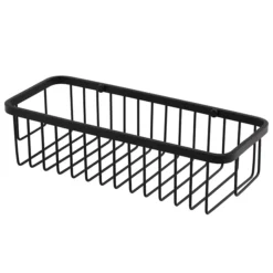 Arezzo Matt Black 300mm Wire Shower Basket -Bathroom Supply Shop azblk29nd1