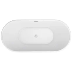 Arezzo Fluted 1700 X 800mm Double Ended Freestanding Bath -Bathroom Supply Shop azbt25bwf d2b