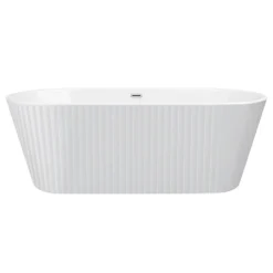 Arezzo Fluted 1700 X 800mm Double Ended Freestanding Bath -Bathroom Supply Shop azbt25wf d1