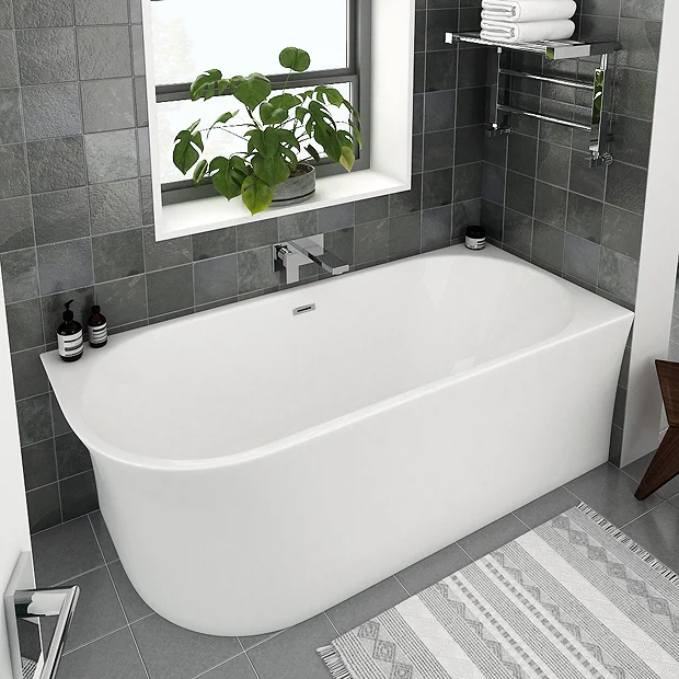 Arezzo 1700 X 750 Modern Curved Corner Bath 2 Arezzo 1700 X 750 Modern Curved Corner Bath - Image 2