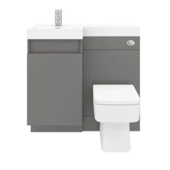 Arezzo 900mm Gloss Grey Combination Bathroom Suite Unit (inc. Cistern + Square Toilet)