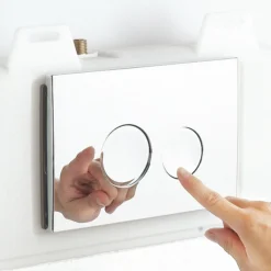 Arezzo Compact Concealed Cistern With Brushed Brass Flush Plate - Round Buttons 10 Arezzo Compact Concealed Cistern With Brushed Brass Flush Plate - Round Buttons -Bathroom Supply Shop azccbrar d3