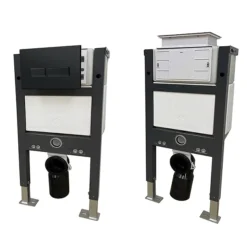 Arezzo Compact Top/Front Flush Toilet Frame With Matt Black Flush - Square Buttons 7 Arezzo Compact Top/Front Flush Toilet Frame With Matt Black Flush - Square Buttons -Bathroom Supply Shop azcfsmbd2