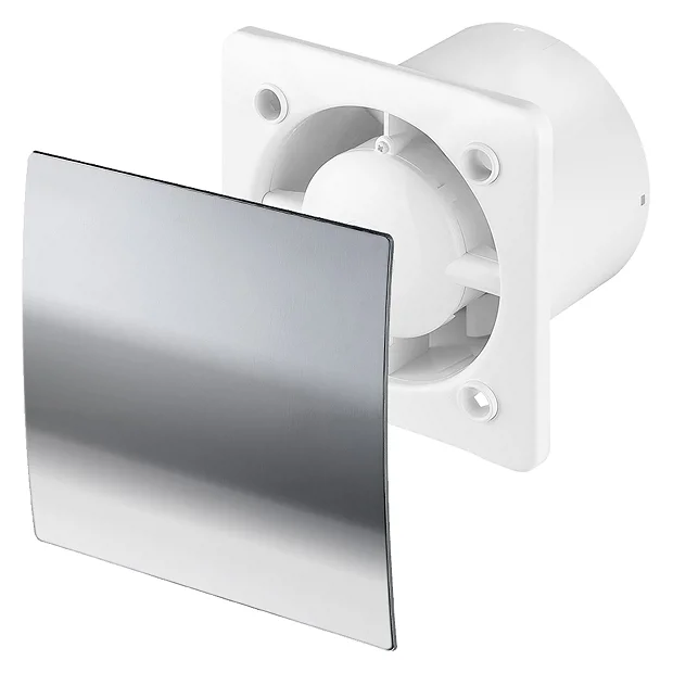 Arezzo 100mm Turbo Extractor Fan - Standard - Chrome 2 Arezzo 100mm Turbo Extractor Fan - Standard - Chrome - Image 2