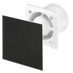 Arezzo 100mm Silent Extractor Fan - Humidistat - Black Glass -Bathroom Supply Shop azkws1mblrg 2