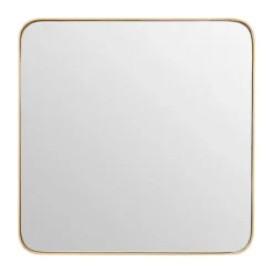 Arezzo Medium 400 X 400 Gold Frame Square Wall Mirror -Bathroom Supply Shop azm842 d1