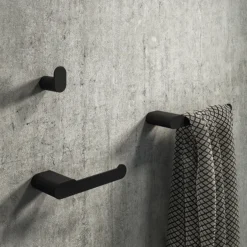 Arezzo Matt Black 3-Piece Bathroom Accessory Pack -Bathroom Supply Shop azmb3acl