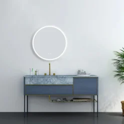 Arezzo 600mm Round Colour Changing LED Illuminated Bathroom Mirror With Bluetooth + Anti-Fog -Bathroom Supply Shop azmir025 d3