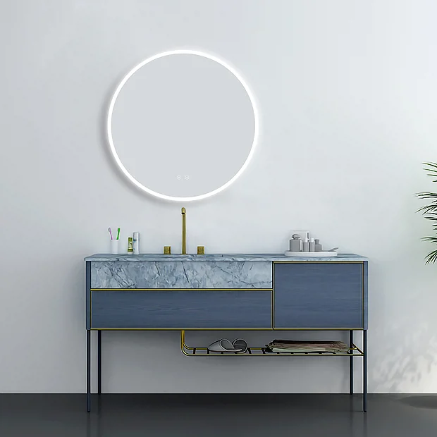 Arezzo 700mm Round Colour Changing LED Illuminated Bathroom Mirror With Bluetooth + Anti-Fog 5 Arezzo 700mm Round Colour Changing LED Illuminated Bathroom Mirror With Bluetooth + Anti-Fog - Image 5