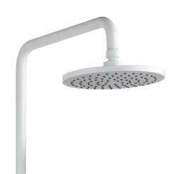 Arezzo Round Thermostatic Shower - Matt White -Bathroom Supply Shop azmwrd3 d1