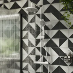 Arezzo Round Thermostatic Shower - Matt White -Bathroom Supply Shop azmwrd3 lrg