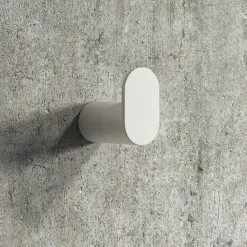 Arezzo Matt White Robe Hook -Bathroom Supply Shop azmwrh n l