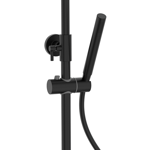 Arezzo Deluxe Cool Touch Round Thermostatic Shower (300mm Head - Matt Black) 5 Arezzo Deluxe Cool Touch Round Thermostatic Shower (300mm Head - Matt Black) - Image 5