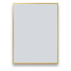 Arezzo Brushed Brass Square Edge Framed Bathroom Mirror - 800 X 600mm 6 Arezzo Brushed Brass Square Edge Framed Bathroom Mirror - 800 X 600mm -Bathroom Supply Shop azs68bb d1