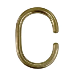 Arezzo C-Type Shower Curtain Rings (Pack Of 12) Brushed Brass -Bathroom Supply Shop azscrbbd1