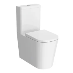 Arezzo Square BTW Close Coupled Rimless Toilet With Soft Close Seat -Bathroom Supply Shop azssqbtwcc 4