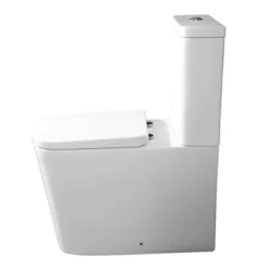 Arezzo Square BTW Close Coupled Rimless Toilet With Soft Close Seat -Bathroom Supply Shop azssqbtwcc d1