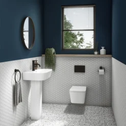 Arezzo Square Wall Hung Rimless Toilet Incl. Soft Close Seat -Bathroom Supply Shop azssqwhp d2