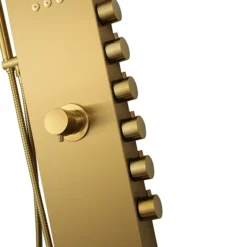 Arezzo Shower Tower Panel - Brushed Brass (Thermostatic) -Bathroom Supply Shop azstp5bb d3