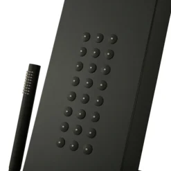 Arezzo Shower Tower Panel - Matt Black (Thermostatic) -Bathroom Supply Shop azstp5mb d4