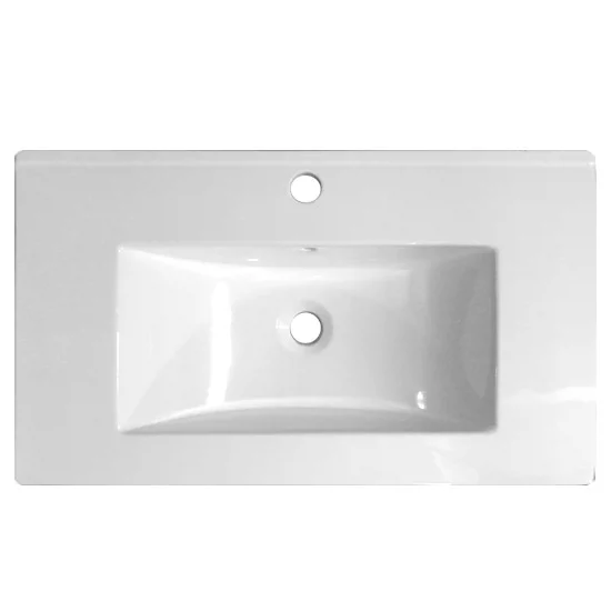 Nuie 800mm Minimalist Ceramic Inset Basin 1 Nuie 800mm Minimalist Ceramic Inset Basin