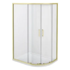 Toreno Brushed Brass 1200 X 900mm Offset Quadrant Shower Enclosure Without Tray 5 Toreno Brushed Brass 1200 X 900mm Offset Quadrant Shower Enclosure Without Tray -Bathroom Supply Shop bb129q2d d1a
