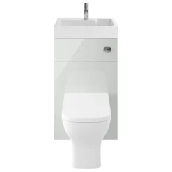 Brooklyn 500mm Grey Mist 2-In-1 Combined Wash Basin & Toilet 7 Brooklyn 500mm Grey Mist 2-In-1 Combined Wash Basin & Toilet -Bathroom Supply Shop bcomgm d2